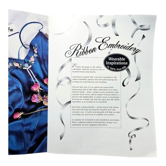 Vtg Bucilla Ribbon Embroidery STEP-BY-STEP Guide Booklet Retro Fashion Craft - Picture 6 of 7